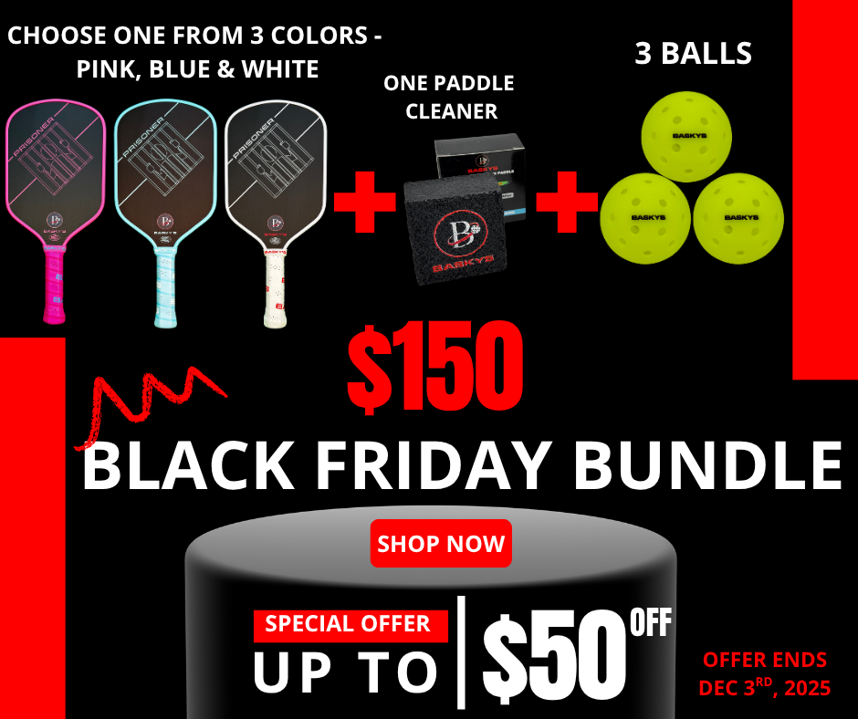 Black Friday Bundle - One Prisoner Paddle + One Eraser + 3 Pack of Balls