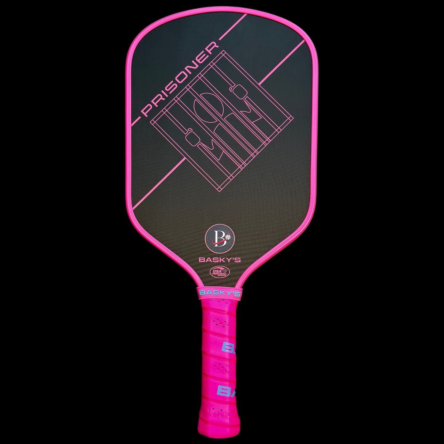 PRISONER 14MM Raw Carbon Thermoformed Paddle +Free Cover - Pink