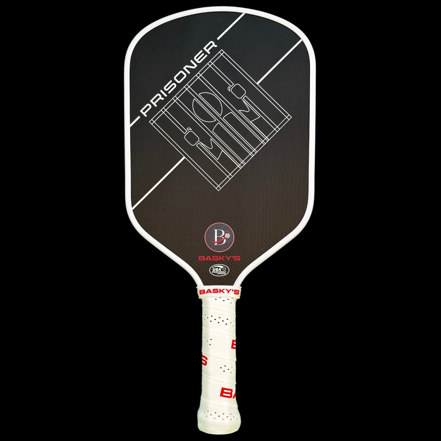 PRISONER 14MM Raw Carbon Thermoformed Paddle +Free Cover - White