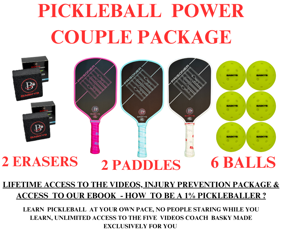 Pickleball Set for Couples - Complete Beginner Package with 2 Paddles, Balls & Training Videos