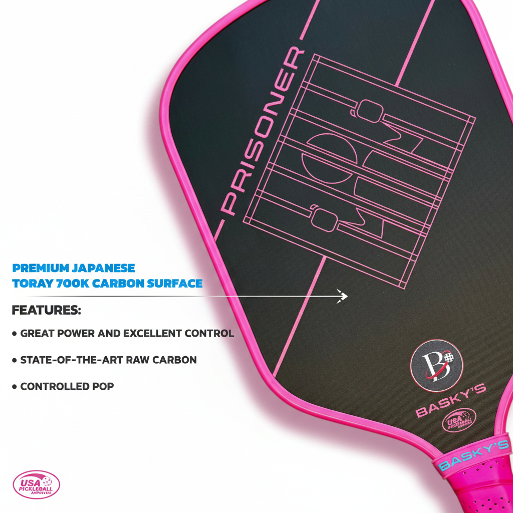 Carbon Fiber Pickleball Paddle - 14mm Prisoner Paddle | USAPA Approved