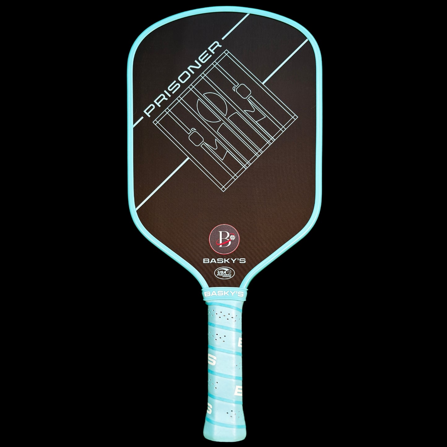 PRISONER 14MM Raw Carbon Thermoformed Paddle +Free Cover - Sky Blue