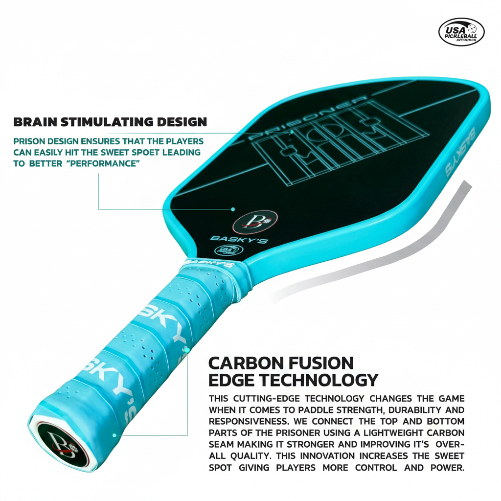 Carbon Fiber Pickleball Paddle - 14mm Prisoner Paddle | USAPA Approved