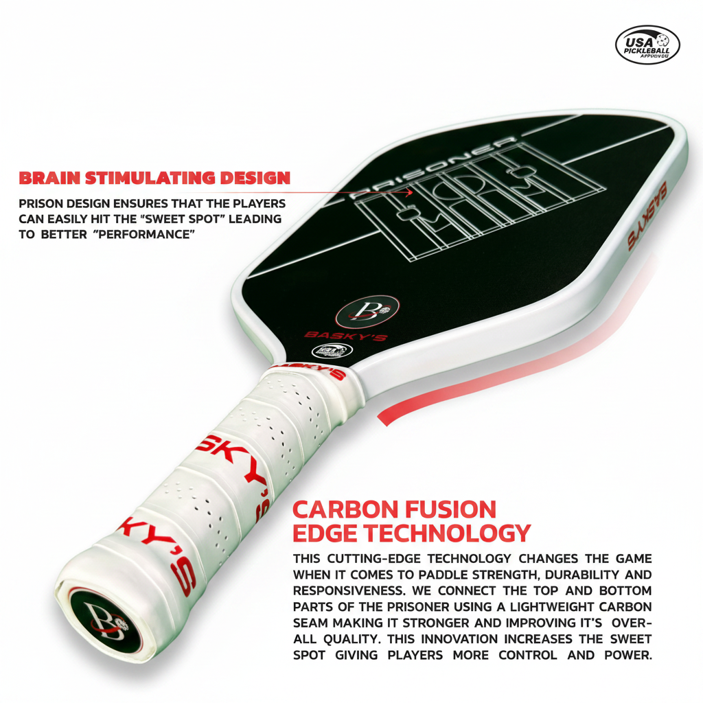 Carbon Fiber Pickleball Paddle - 14mm Prisoner Paddle | USAPA Approved